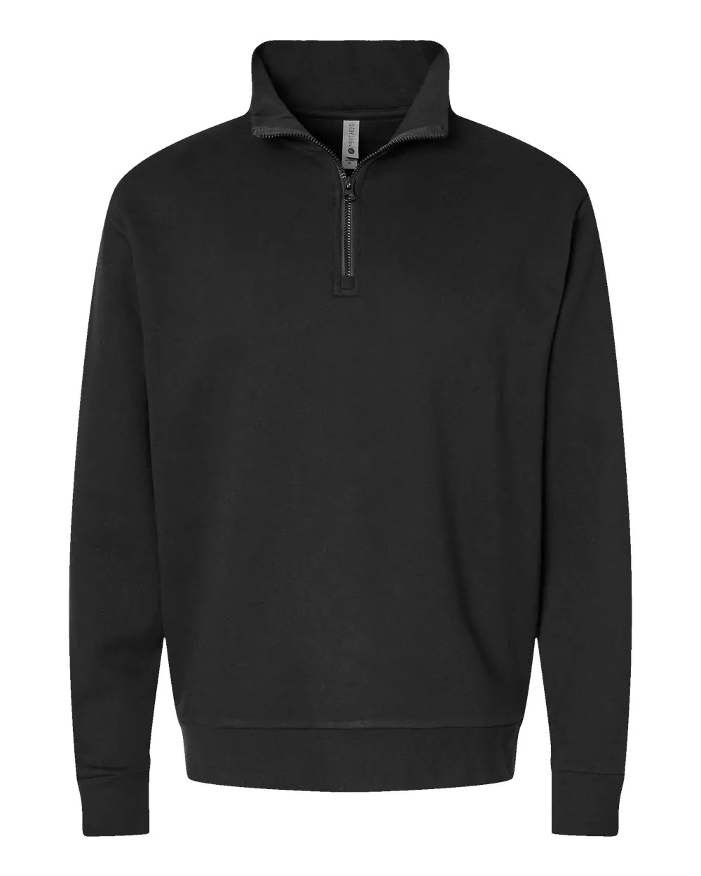 Next Level Apparel Unisex Fleece Quarter-Zip Pullover in Black