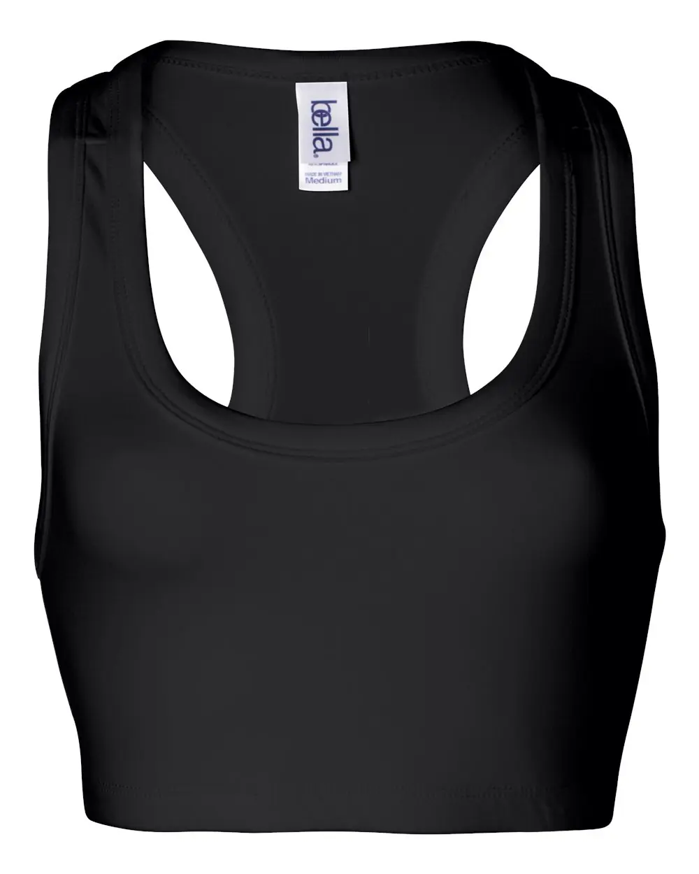 Bella + Canvas Women's Nylon Spandex Sports Bra in Black