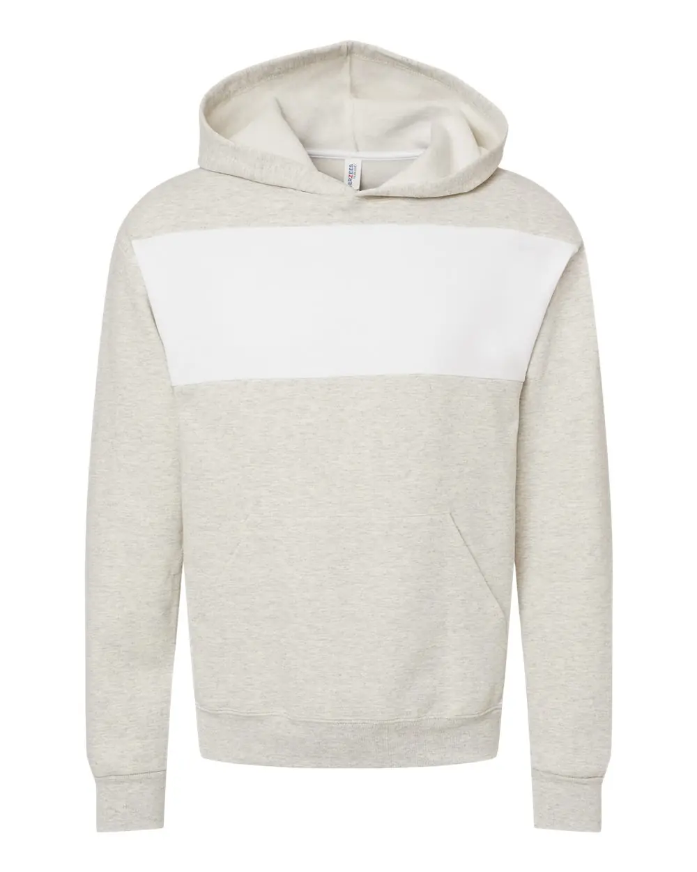 Jerzees Unisex Nublend® Billboard Hooded Sweatshirt in Oatmeal Heather/ White