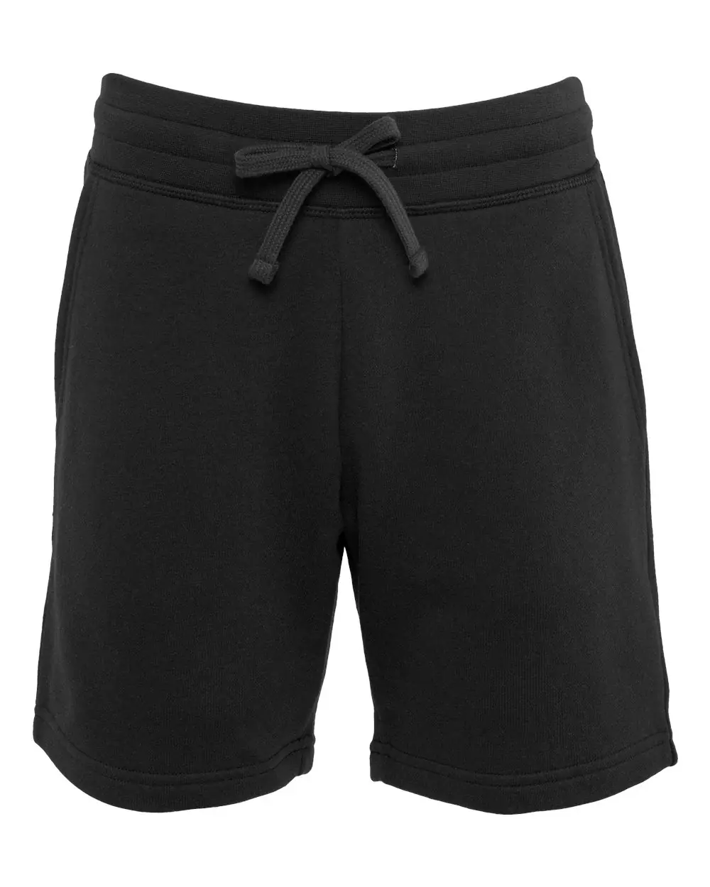 Next Level Apparel Unisex Fleece Sweat Shorts in Black