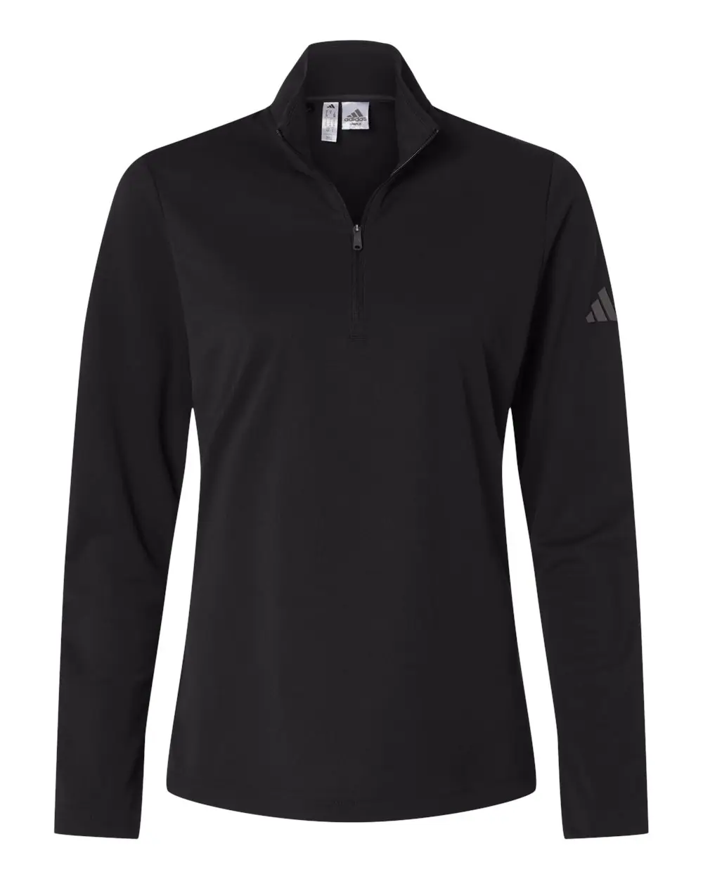 Adidas Women's Lightweight Quarter-Zip Pullover in Black