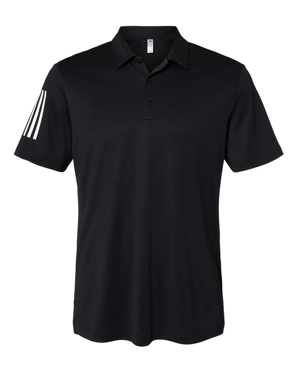 Adidas Men's Floating 3-Stripes Polo in Black/ White