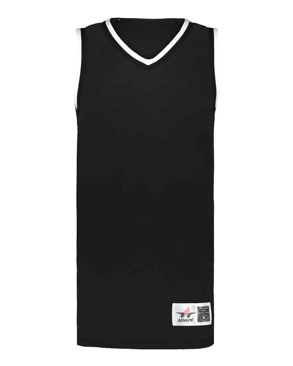 Alleson Athletic Men's Retro Basketball Jersey in Black/ Black/ White