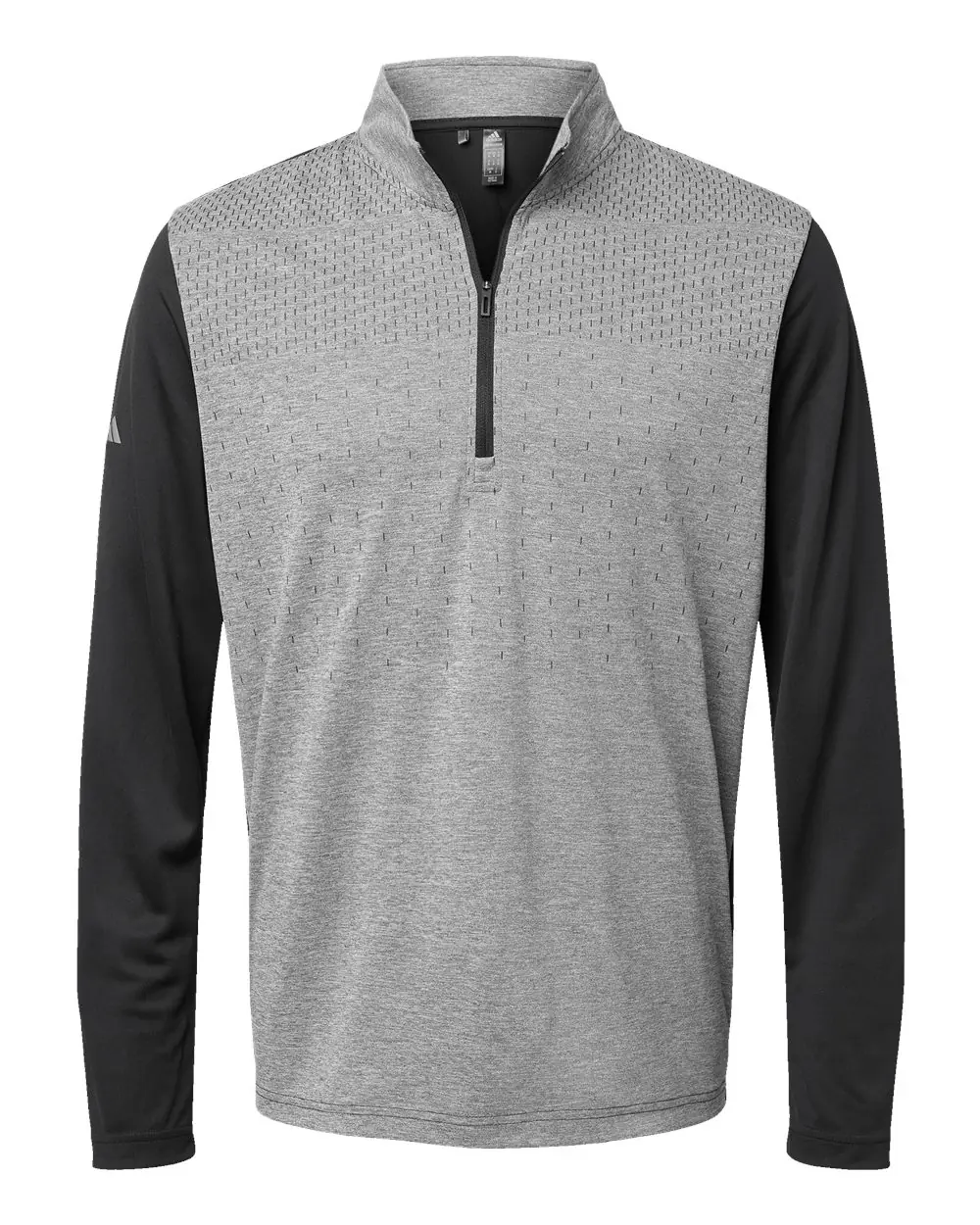 Adidas Men's Ultimate365 Heather Block Print Quarter-Zip Pullover