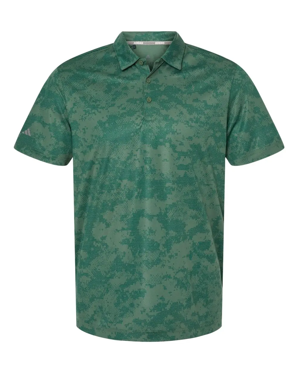 Adidas Men's All Over Camo Print Polo in Green Oxide