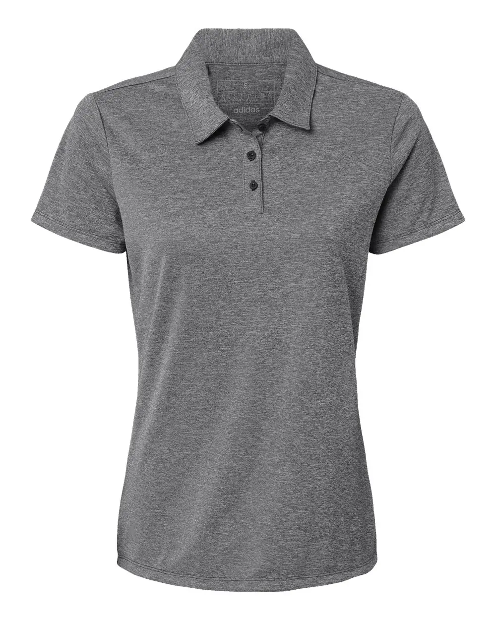 Adidas Women's Heathered Polo in Black Melange