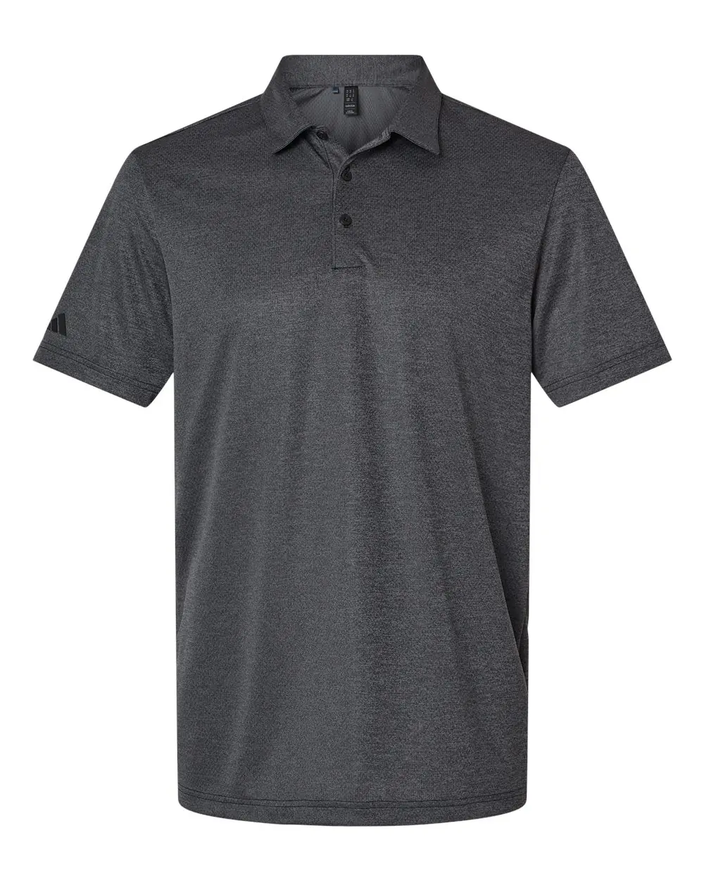 Adidas Men's Space Dyed Polo in Black Melange