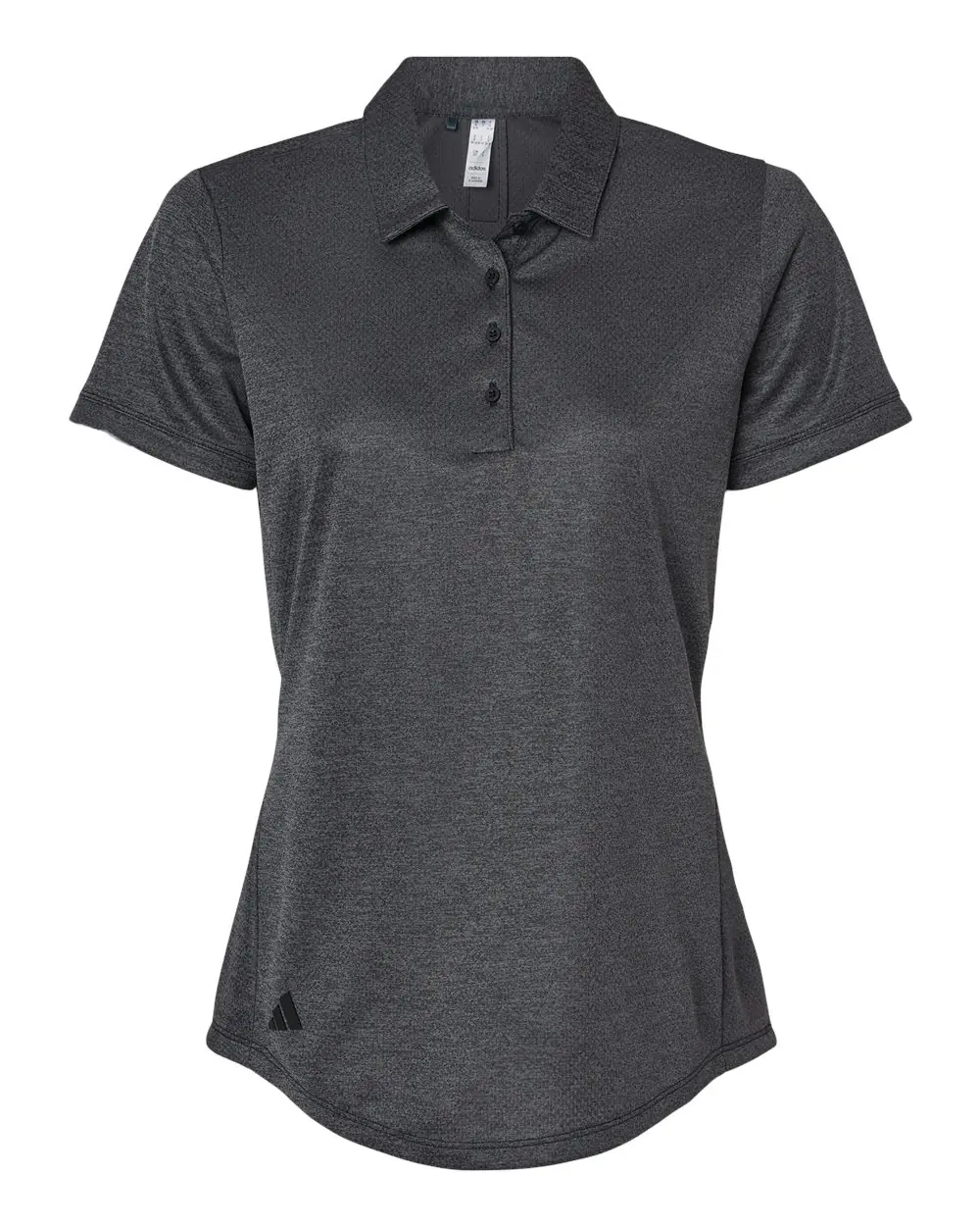 Adidas Women's Space Dyed Polo in Black Melange