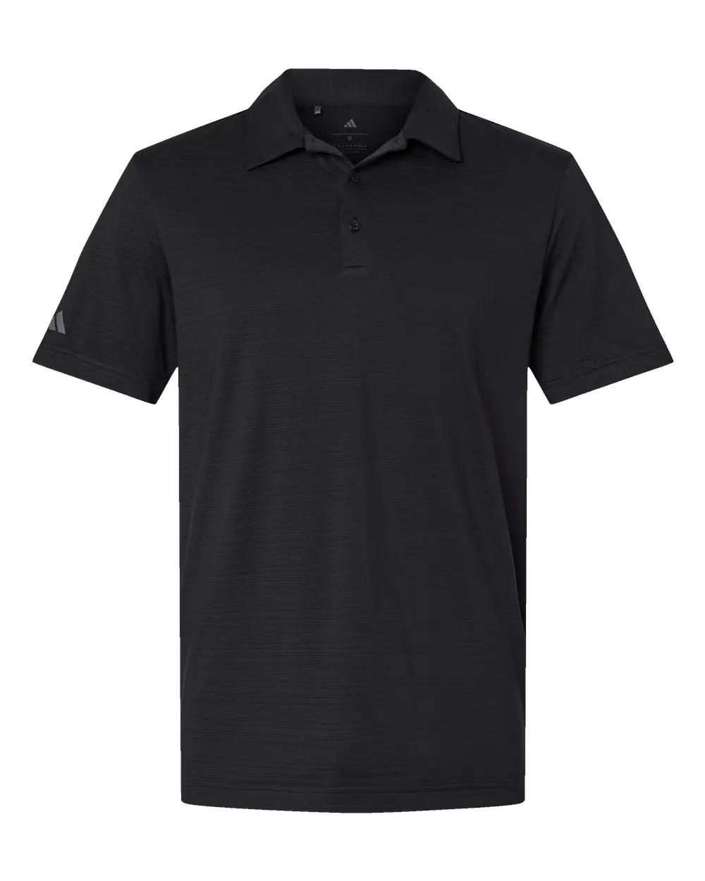 Adidas Men's Textured Stripe Polo in Black