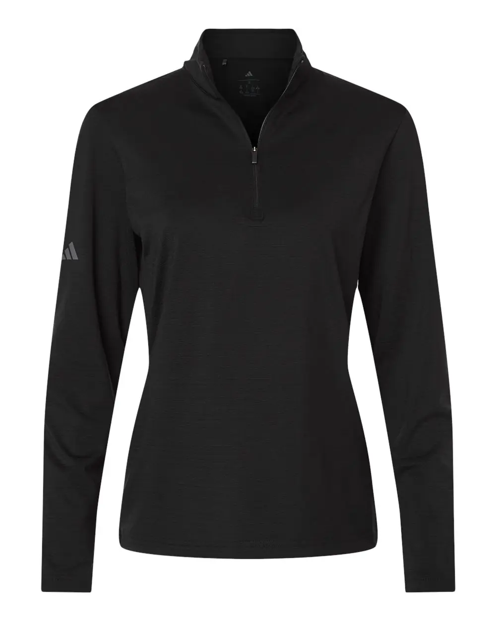 Adidas Women's Textured Stripe Quarter-Zip Pullover
