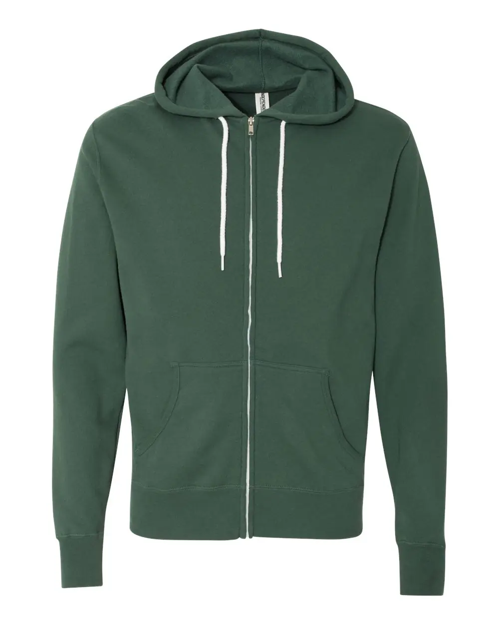 Independent Trading Co. Unisex Lightweight Full-Zip Hooded Sweatshirt in Alpine Green