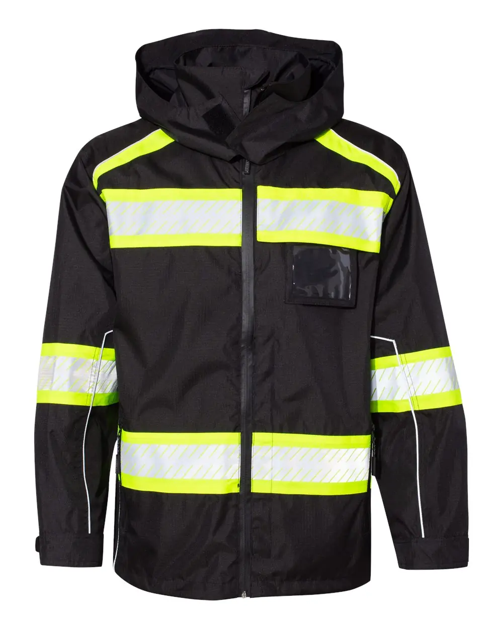 Kishigo Unisex EV Series® Enhanced Visibility Premium Jacket in Black/ Lime