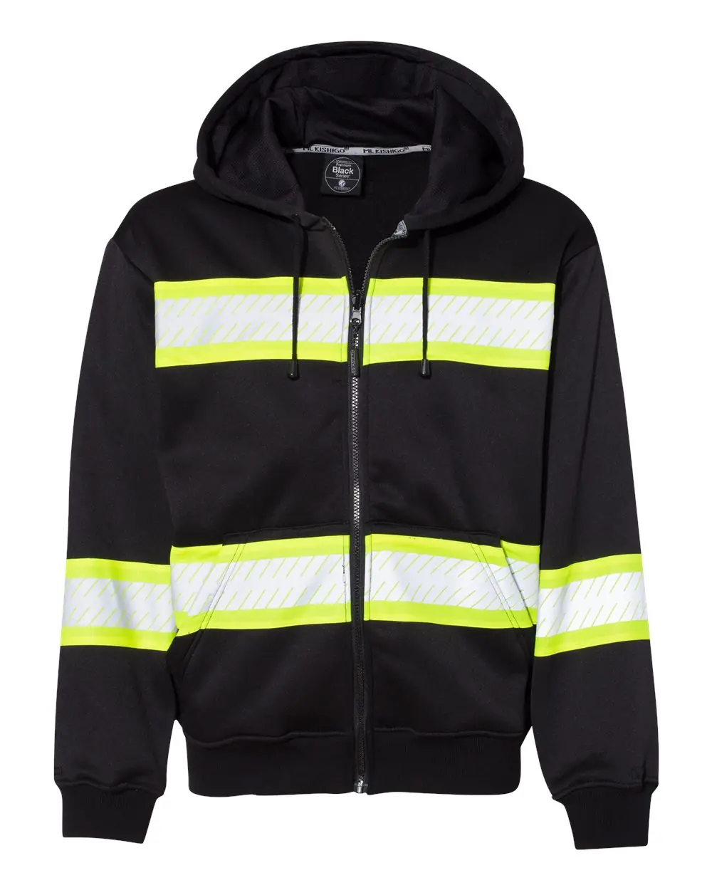 Kishigo Men's EV Series® Enhanced Visibility Full-Zip Hooded Sweatshirt