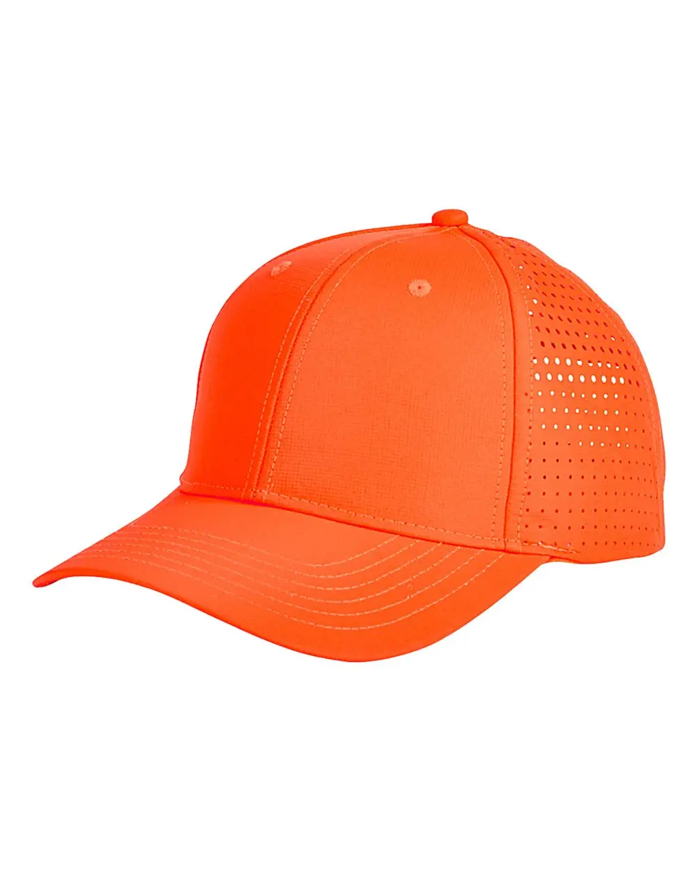Big Accessories Performance Perforated Cap in Bright Orange