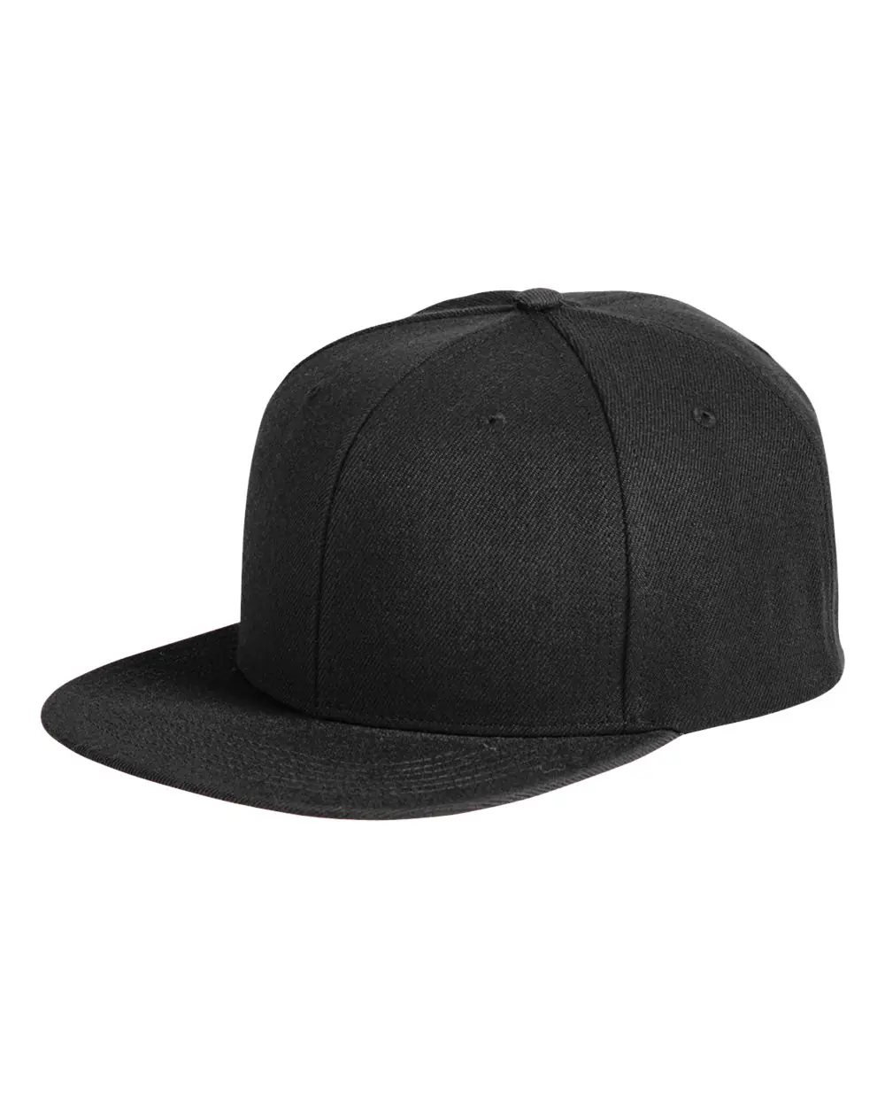 Big Accessories Flat Bill Sport Cap in Black/ Black