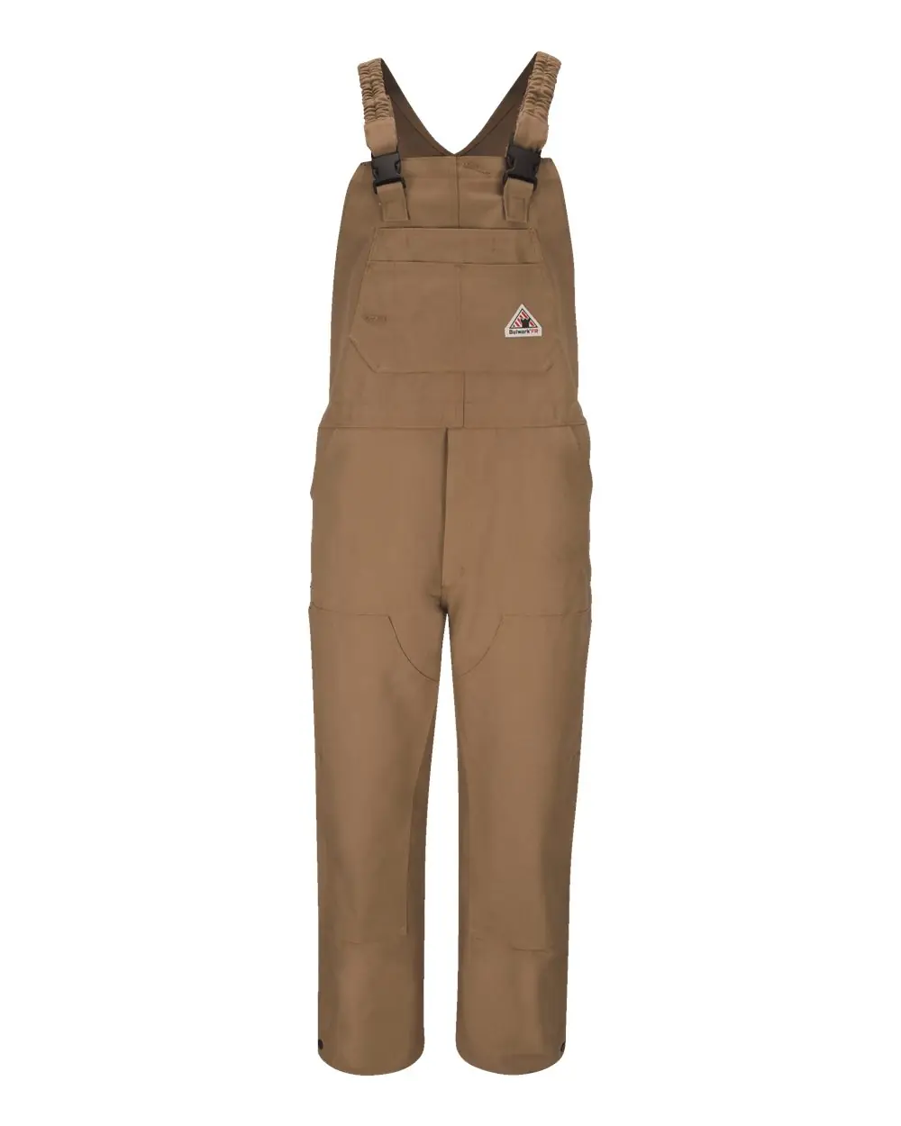 Bulwark Men's Knee Zip Bib Coverall in Brown Duck - 30I