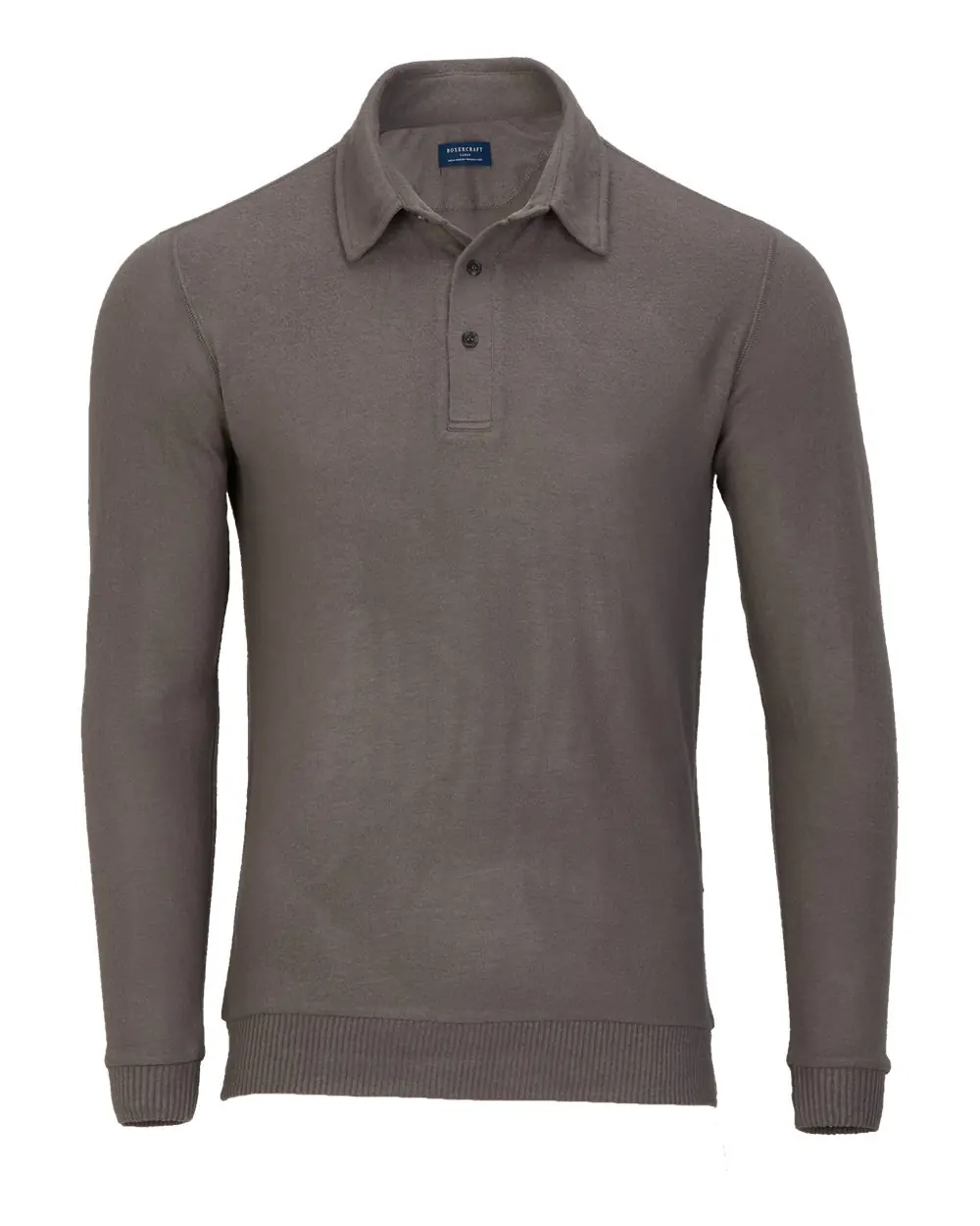 Boxercraft Men's Cuddle Sweater Polo in Meditation Grey