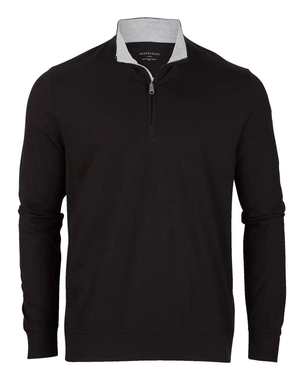 Boxercraft Men's Alumni Quarter-Zip Pullover in Black