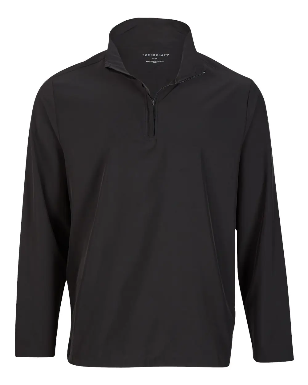 Boxercraft Men's Quarter-Zip Stretch Pullover in Black