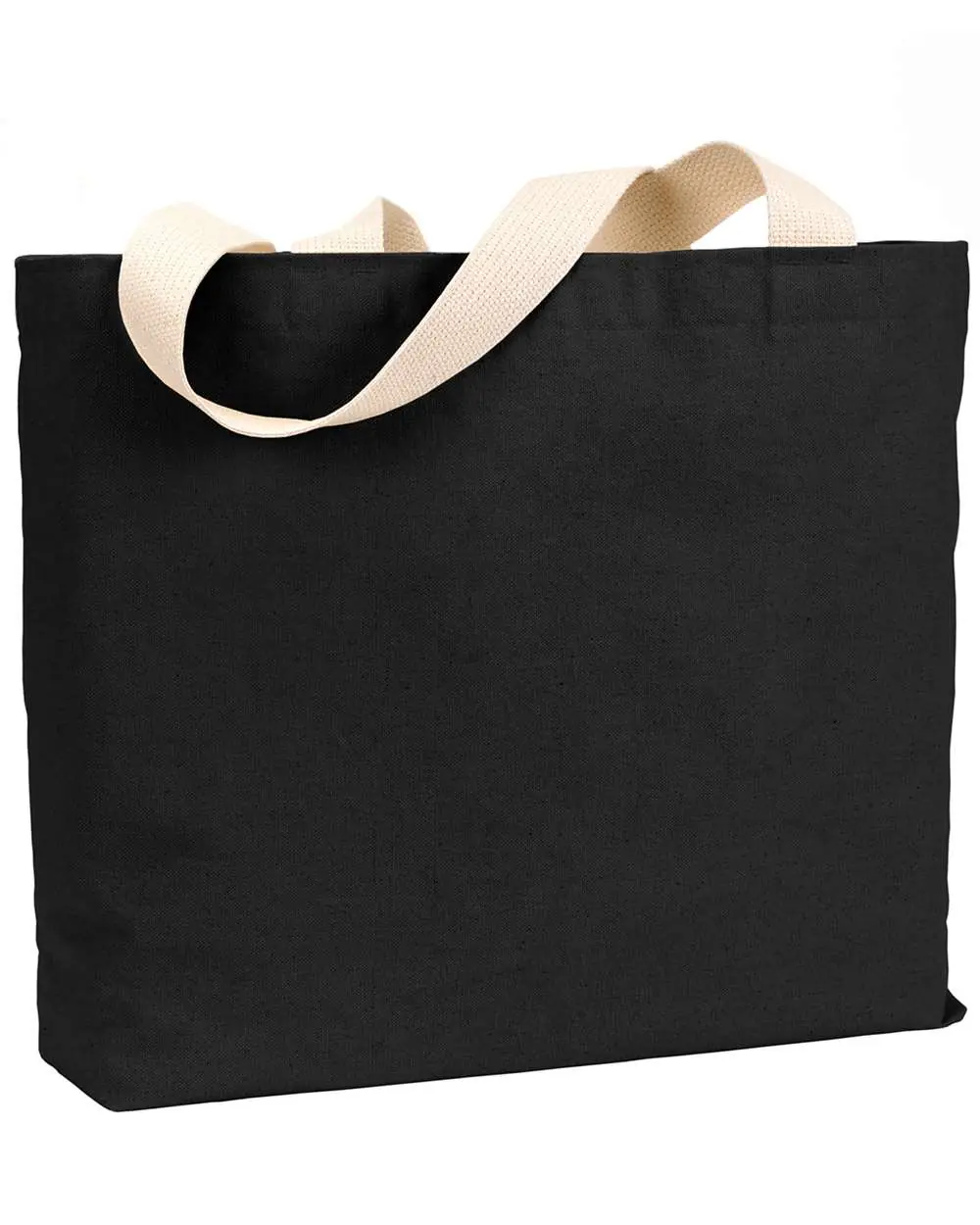 Bayside USA-Made Canvas Jumbo Tote Bag in Black