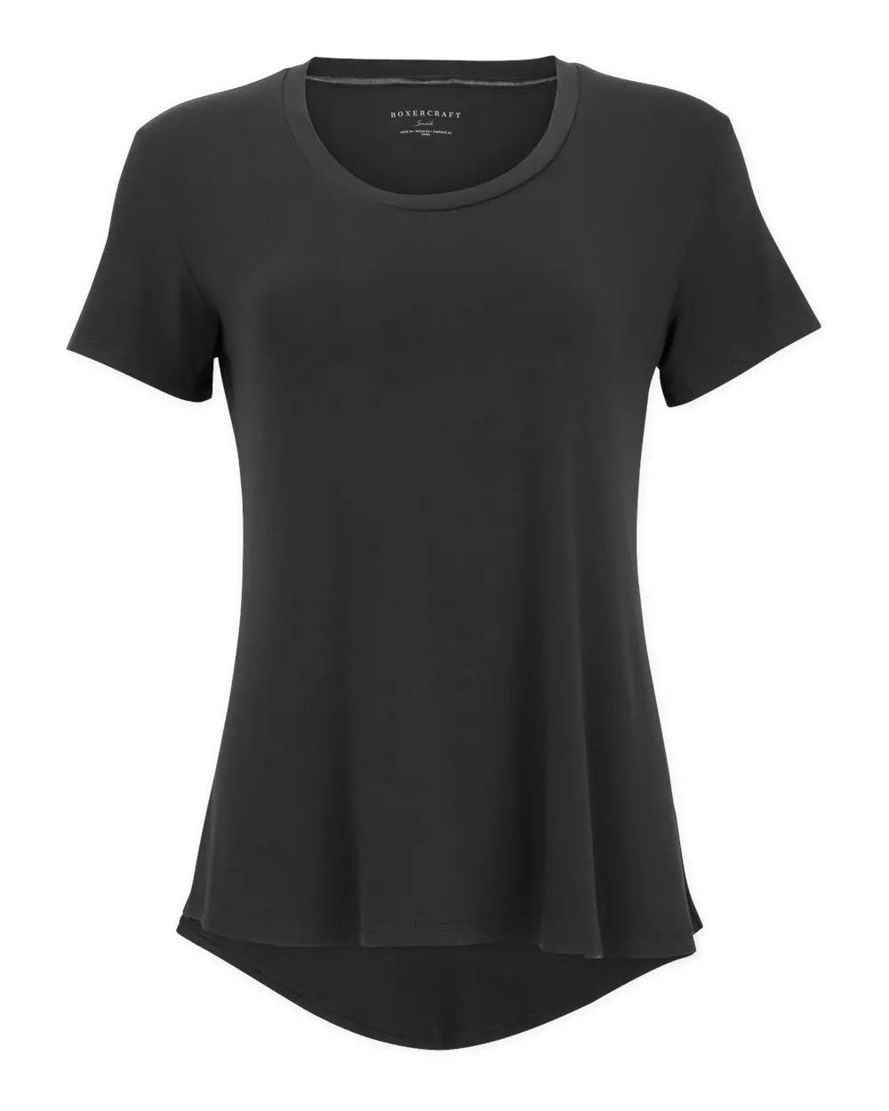 Boxercraft Women's Bamboo Scoop Neck T-Shirt in Black