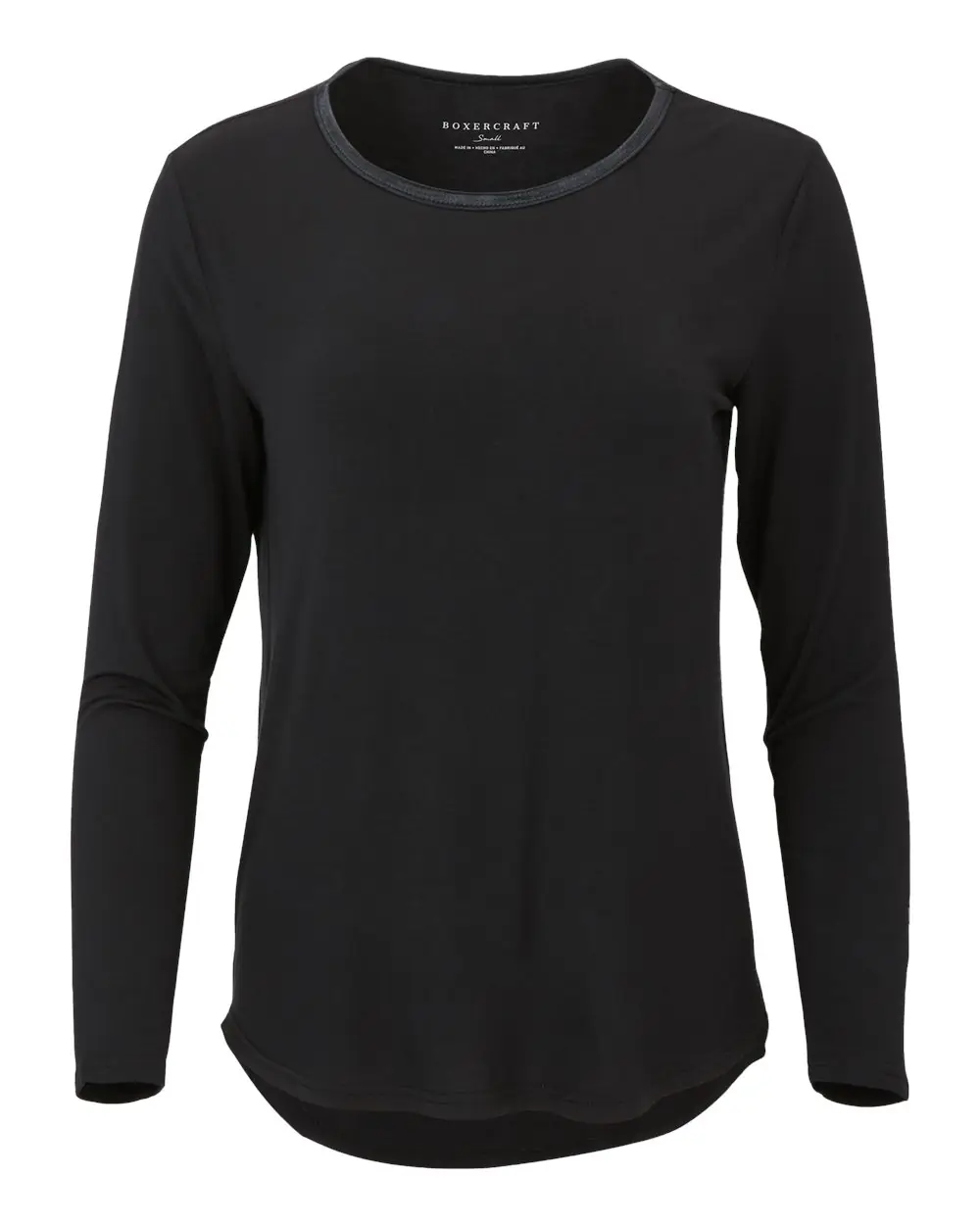 Boxercraft Women's Bamboo Long Sleeve T-Shirt in Black