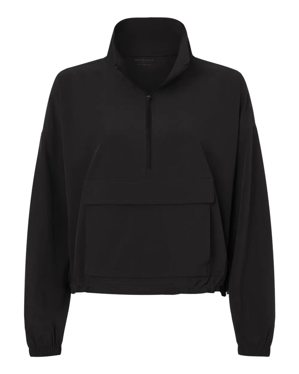 Boxercraft Women's Stretch Woven Quarter-Zip Pullover in Black
