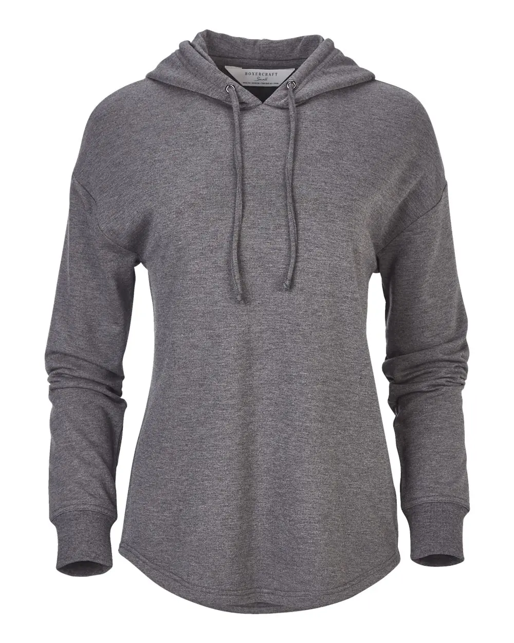 Boxercraft Women's Dream Fleece Hooded Sweatshirt in Black Heather