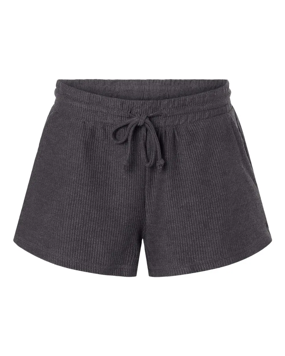 Boxercraft Women's Ribbed Knit Shorts in Black