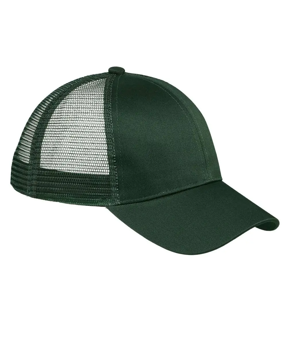 Big Accessories Twill Front Trucker Cap in Light Forest