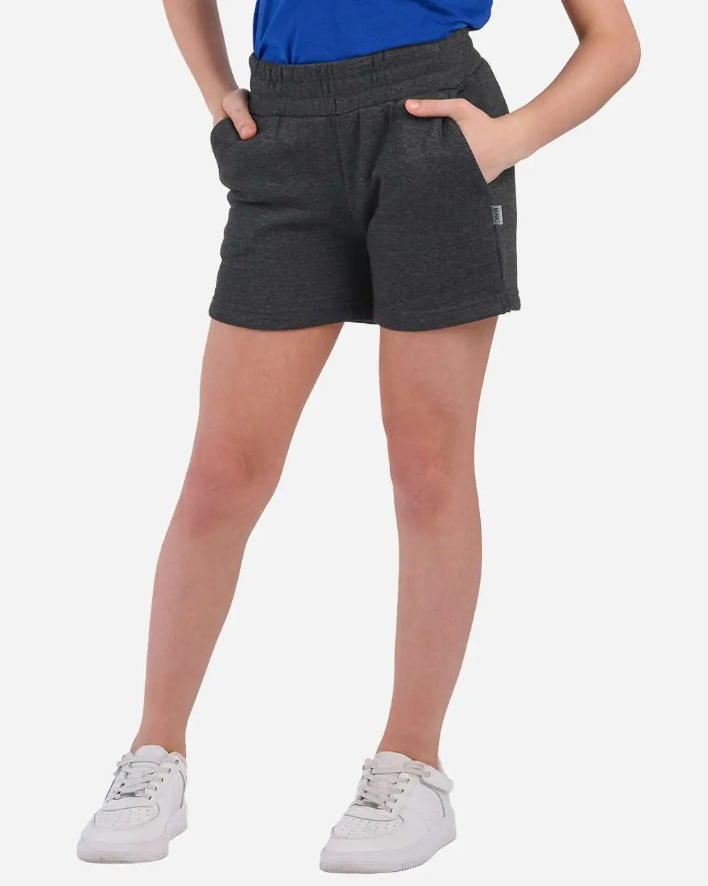 Boxercraft Youth Fleece Shorts in Charcoal Heather