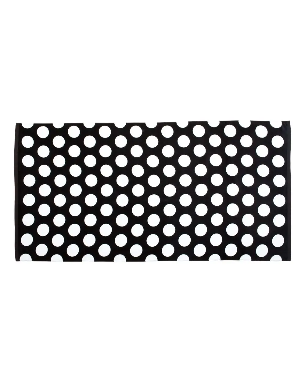 Carmel Towel Company Polka Dot Velour Beach Towel in Black