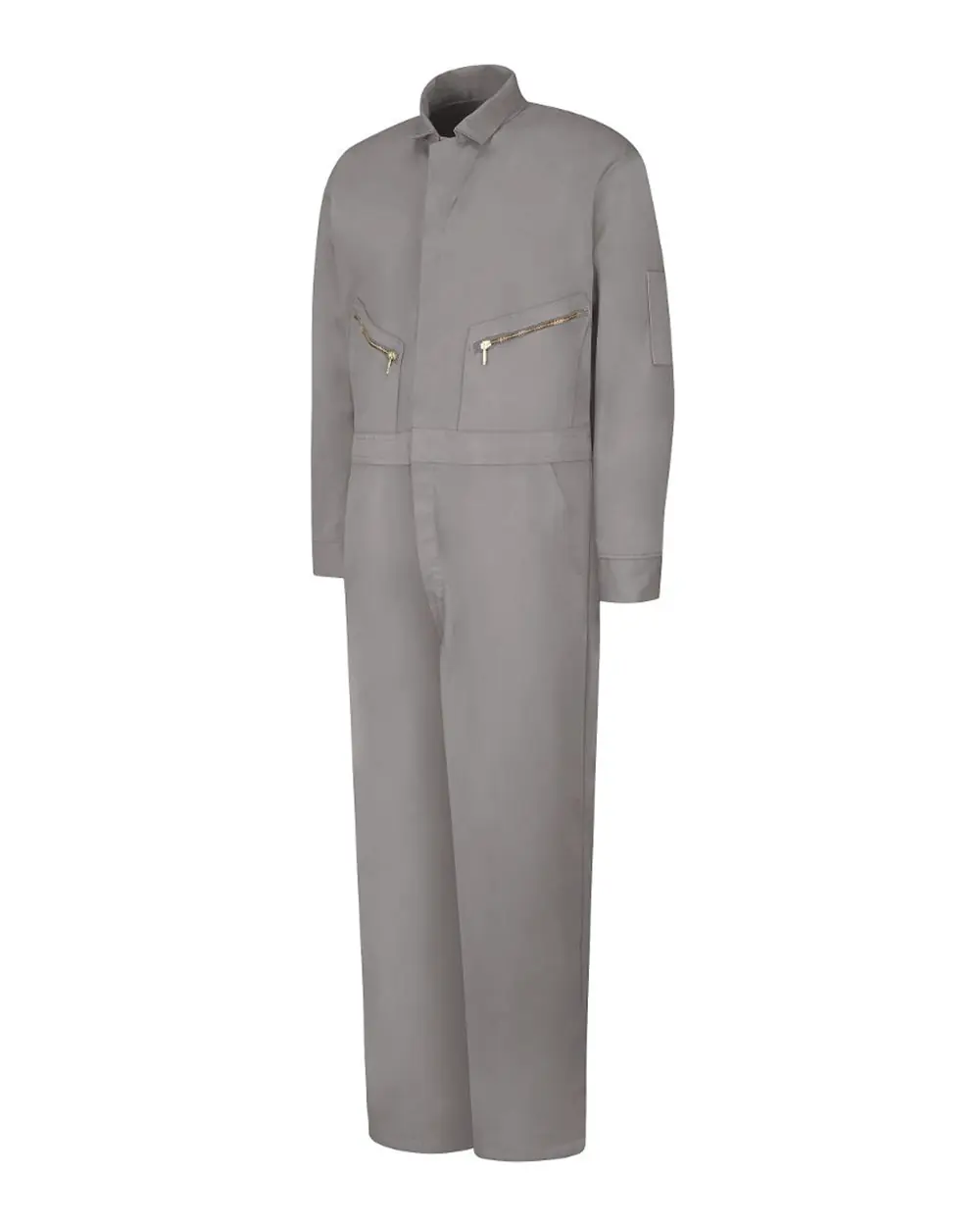 Red Kap Men's Zip-Front Cotton Coverall in Grey
