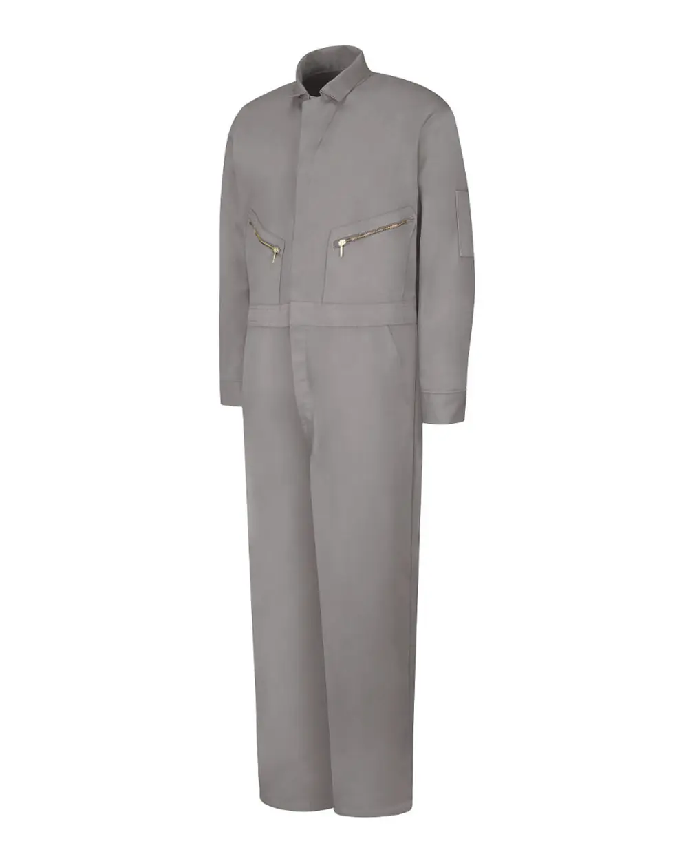Red Kap Men's Tall Zip-Front Cotton Coverall in Grey