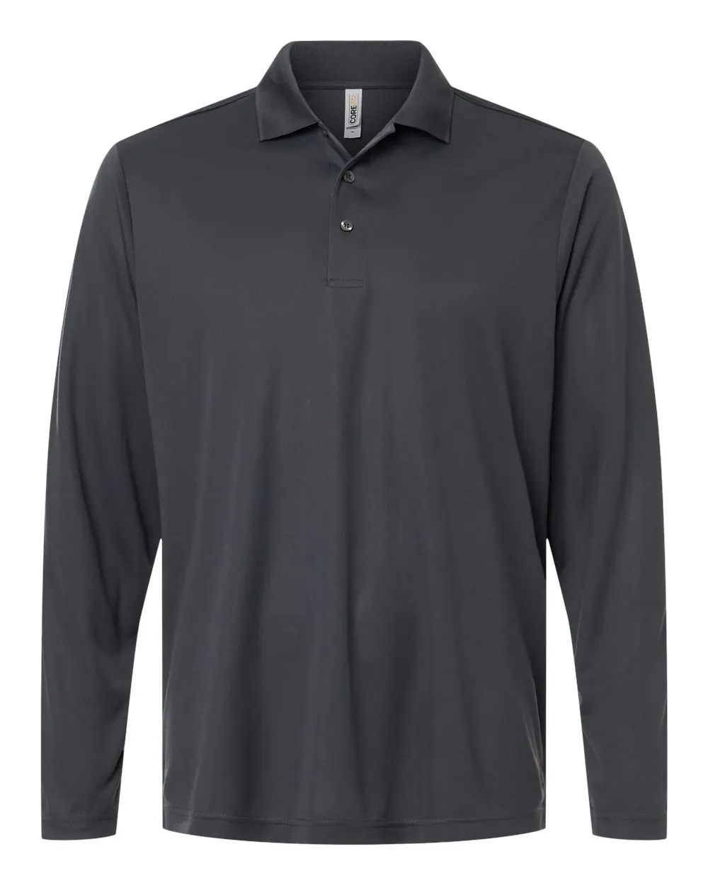 CORE365 Men's Nova Performance Long Sleeve Pique Polo in Carbon