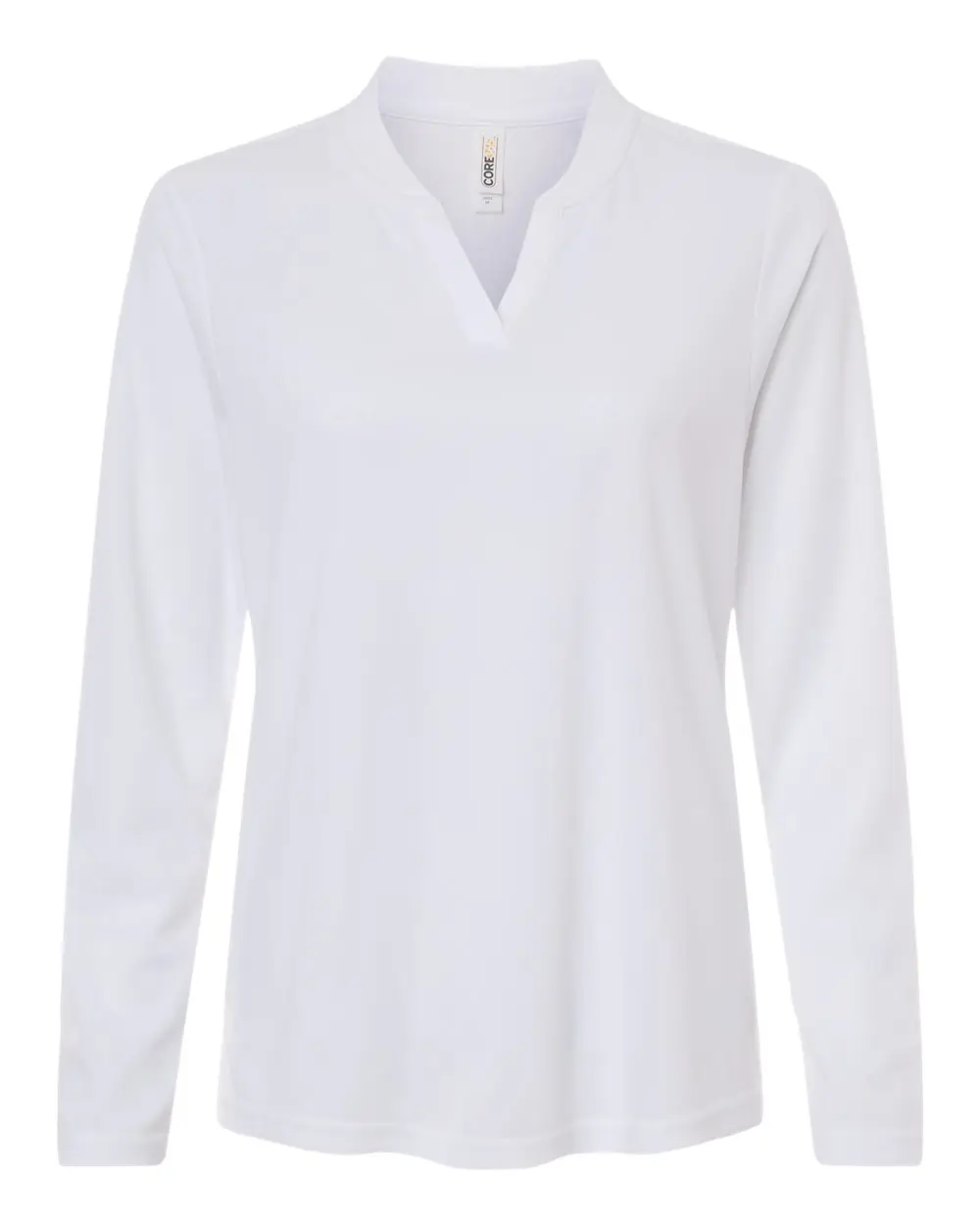 CORE365 Women's Nova Performance Long Sleeve Pique Polo in White