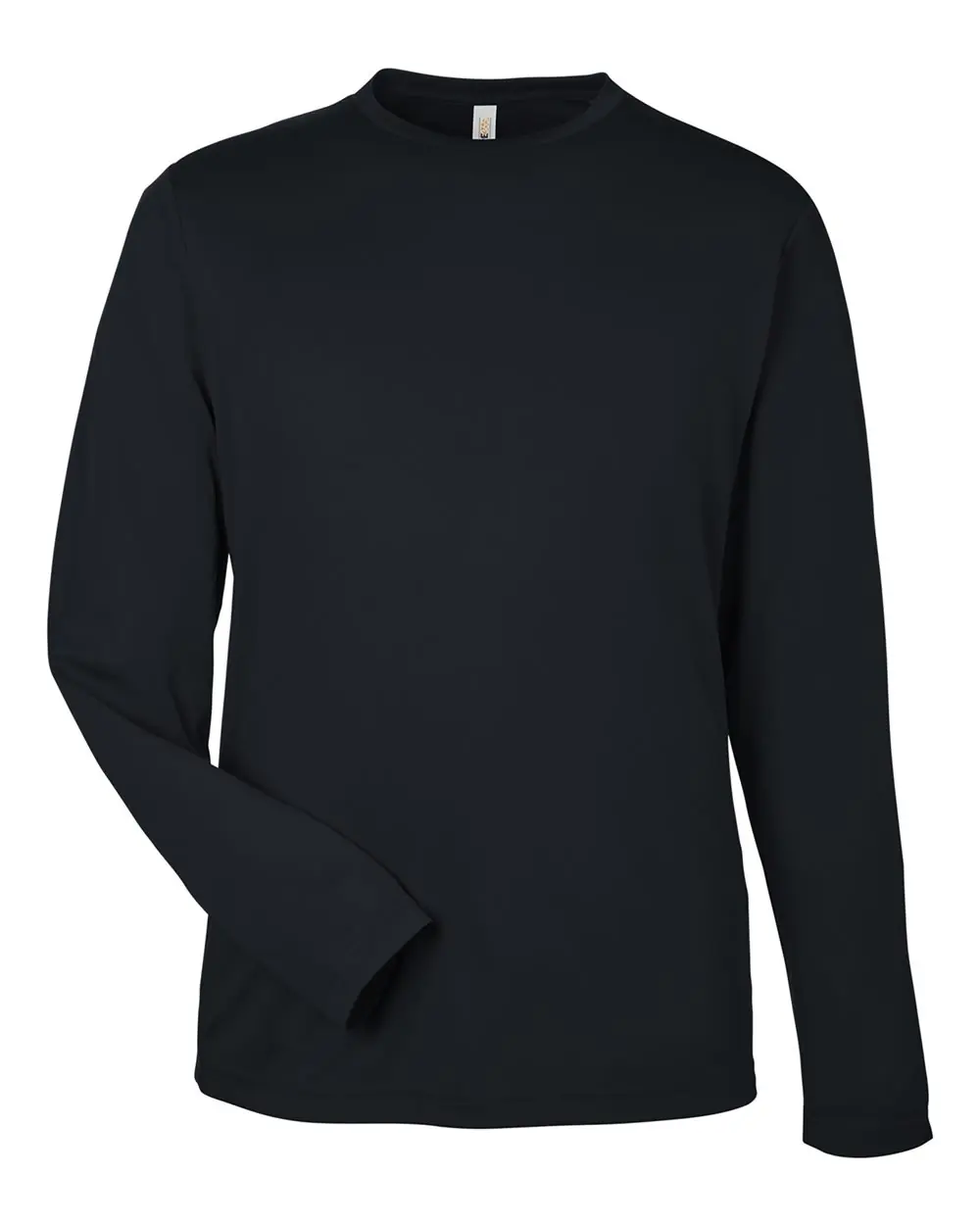 CORE365 Unisex Capital Long Sleeve Performance T-Shirt in Black