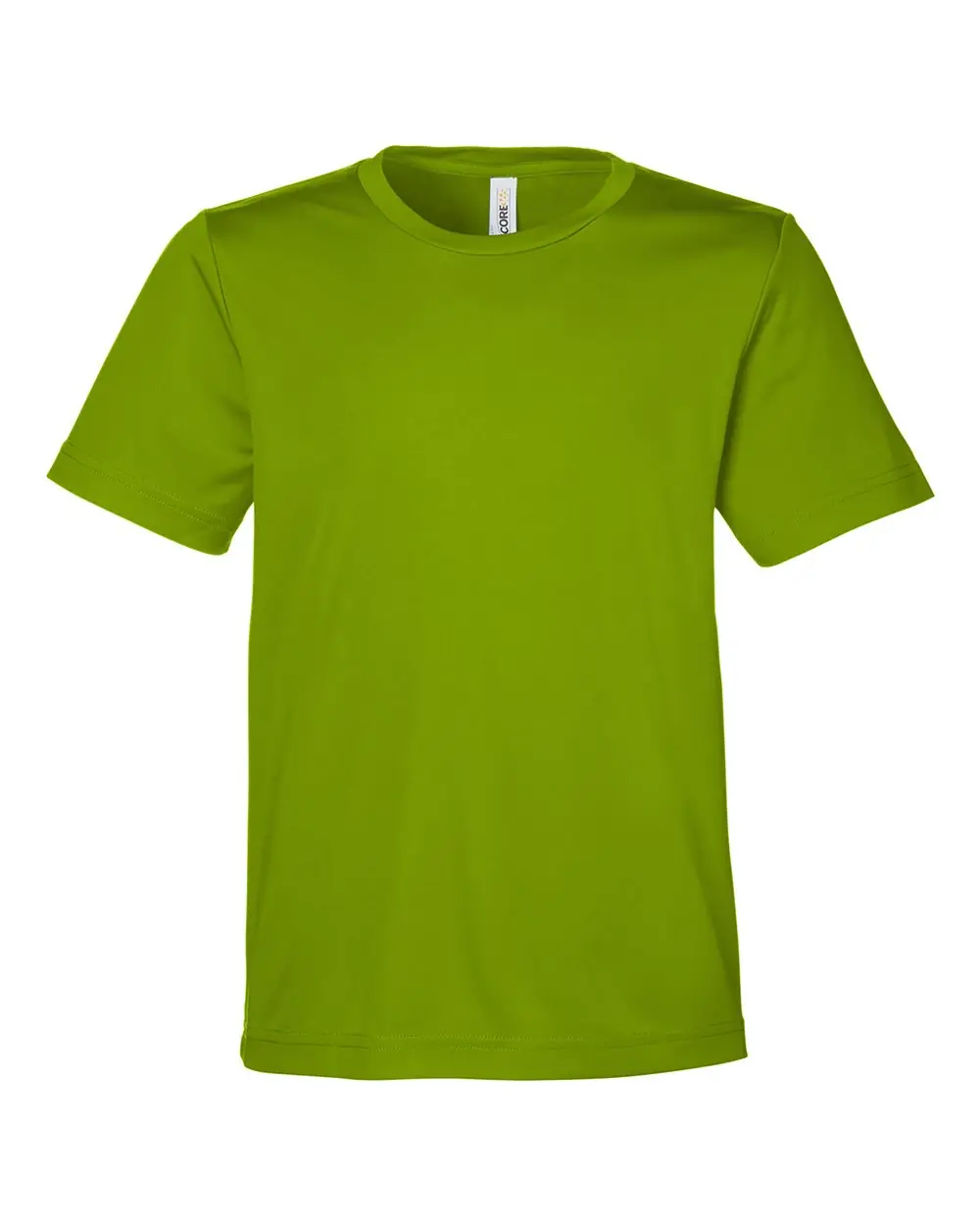 CORE365 Youth Capital Performance T-Shirt in Acid Green
