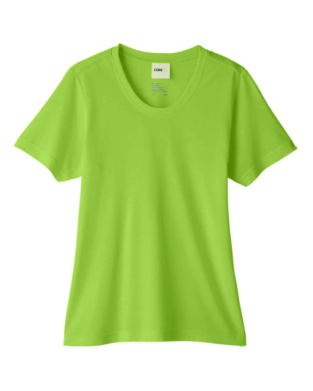 CORE365 Women's Fusion ChromaSoft™ Performance T-Shirt in Acid Green