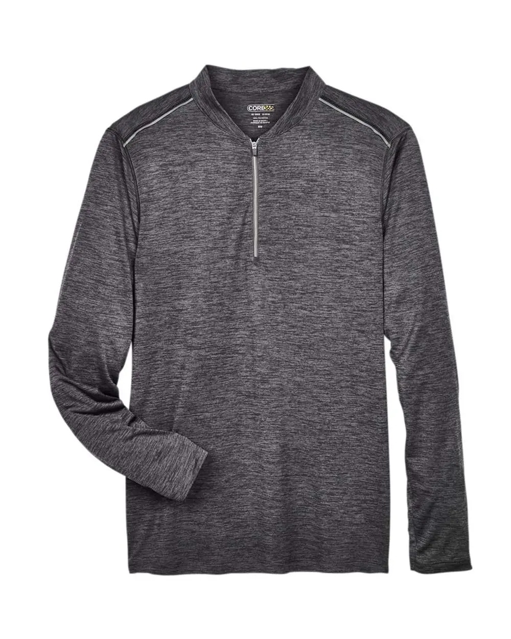 CORE365 Men's Kinetic Performance Quarter-Zip Pullover in Carbon/ Black