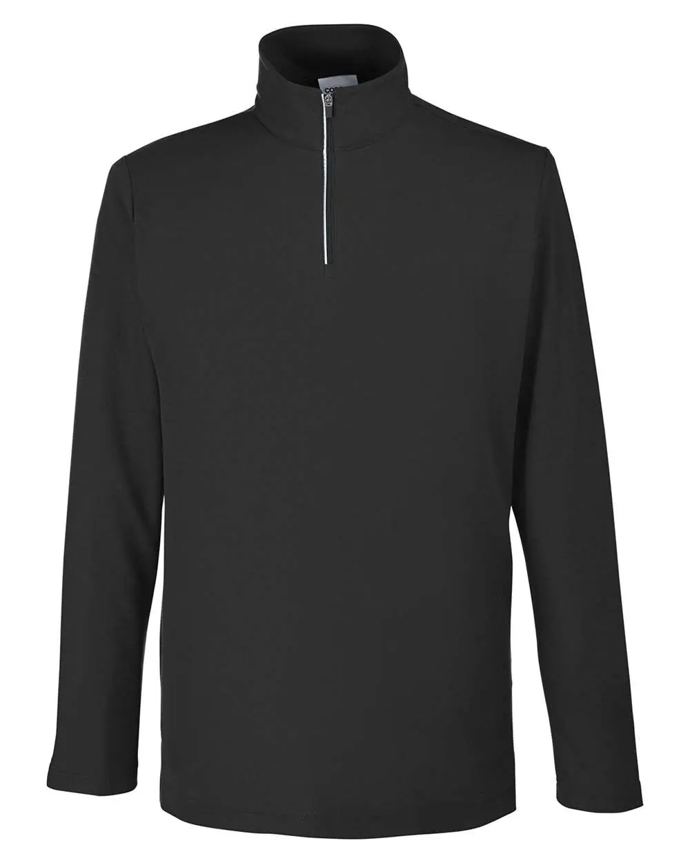 CORE365 Men's Fusion ChromaSoft™ Pique Quarter-Zip Pullover in Black