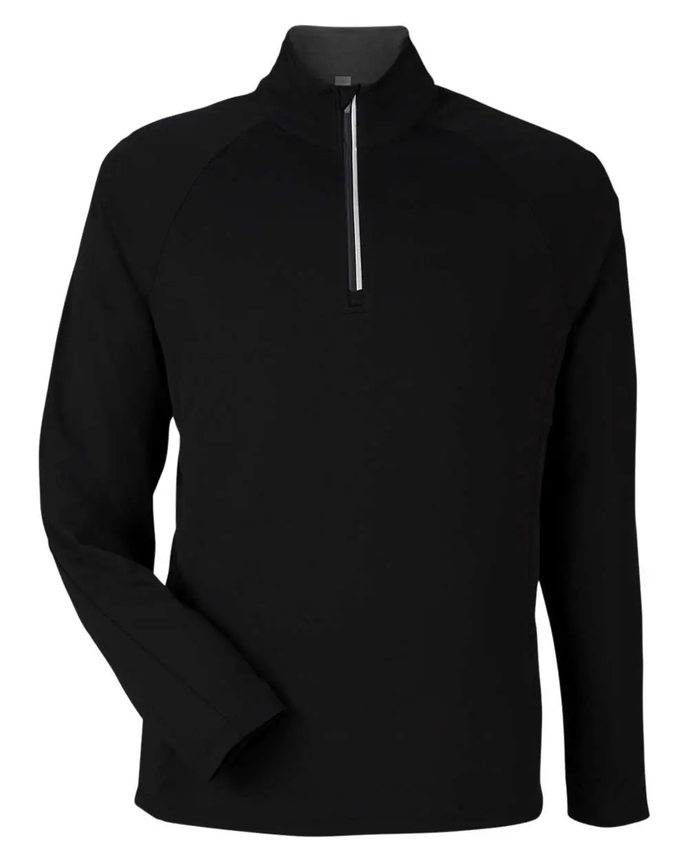 CORE365 Men's Origin Performance Pique Quarter-Zip Pullover in Black/ Carbon