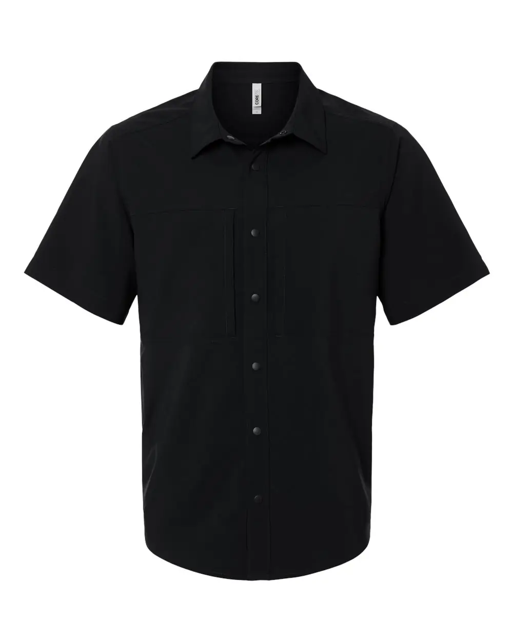CORE365 Men's UltraUVP Shoreline Short Sleeve Staff Shirt in Black