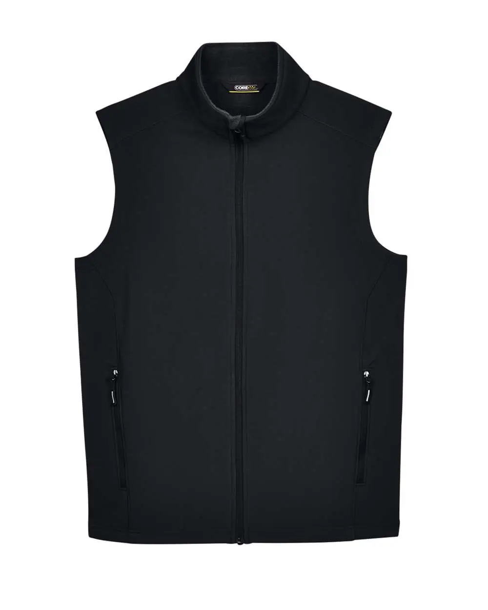 CORE365 Men's Cruise Two-Layer Fleece Bonded Soft Shell Vest in Black