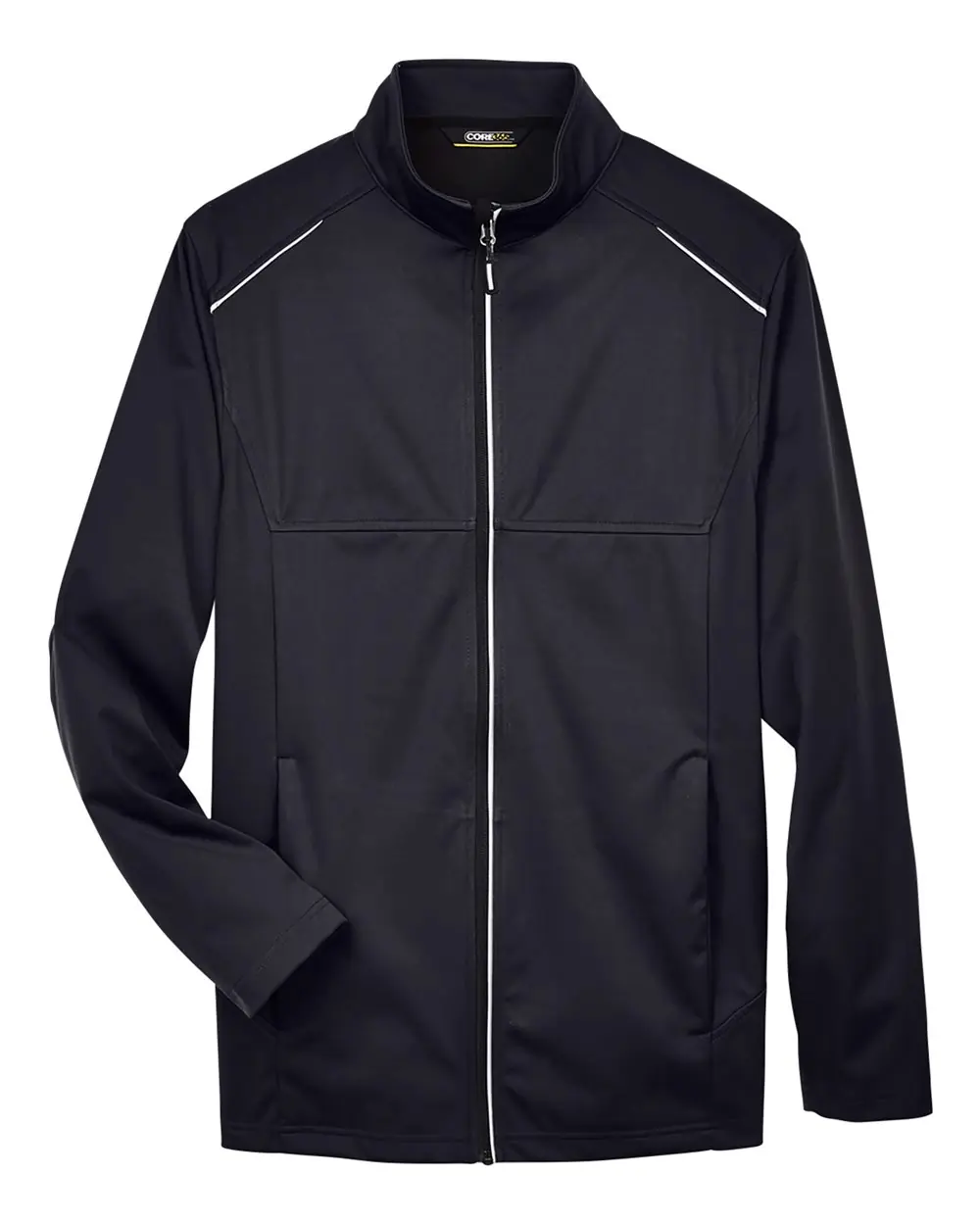 CORE365 Men's Tall Techno Lite Three-Layer Knit Tech-Shell in Black