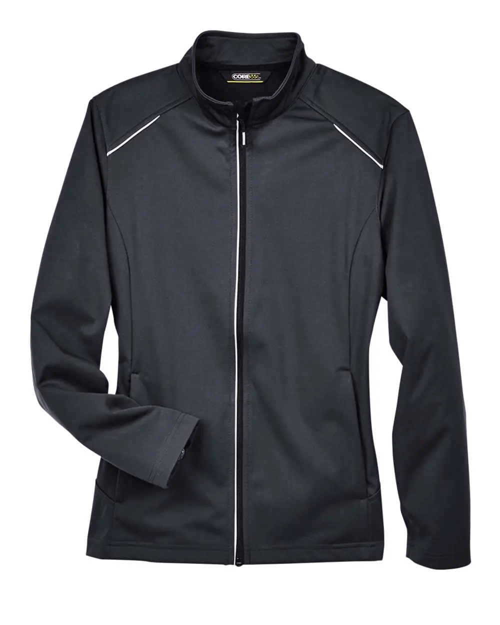 CORE365 Women's Techno Lite Three-Layer Knit Tech-Shell in Black