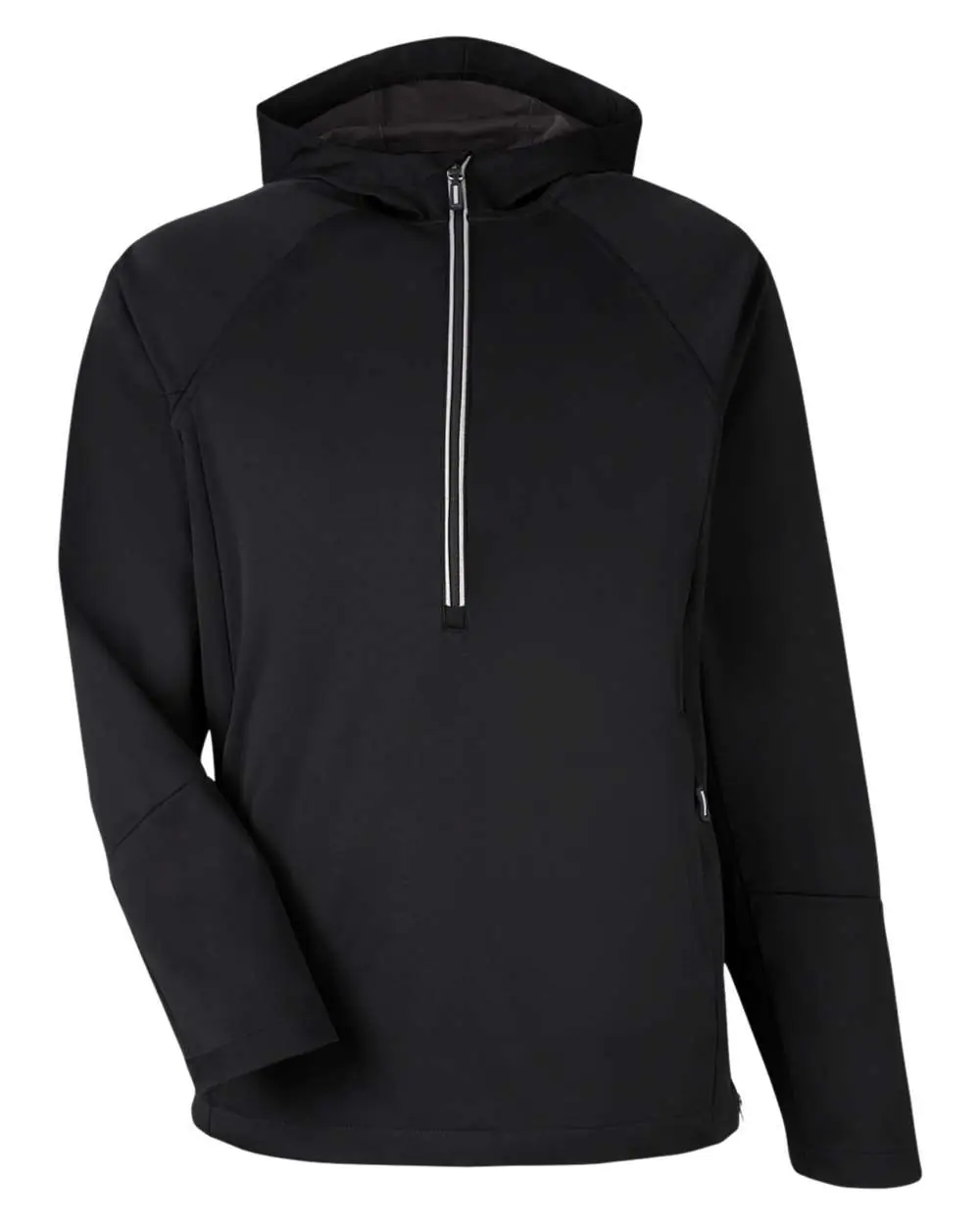 CORE365 Unisex Techno Lite Pullover Anorak in Black