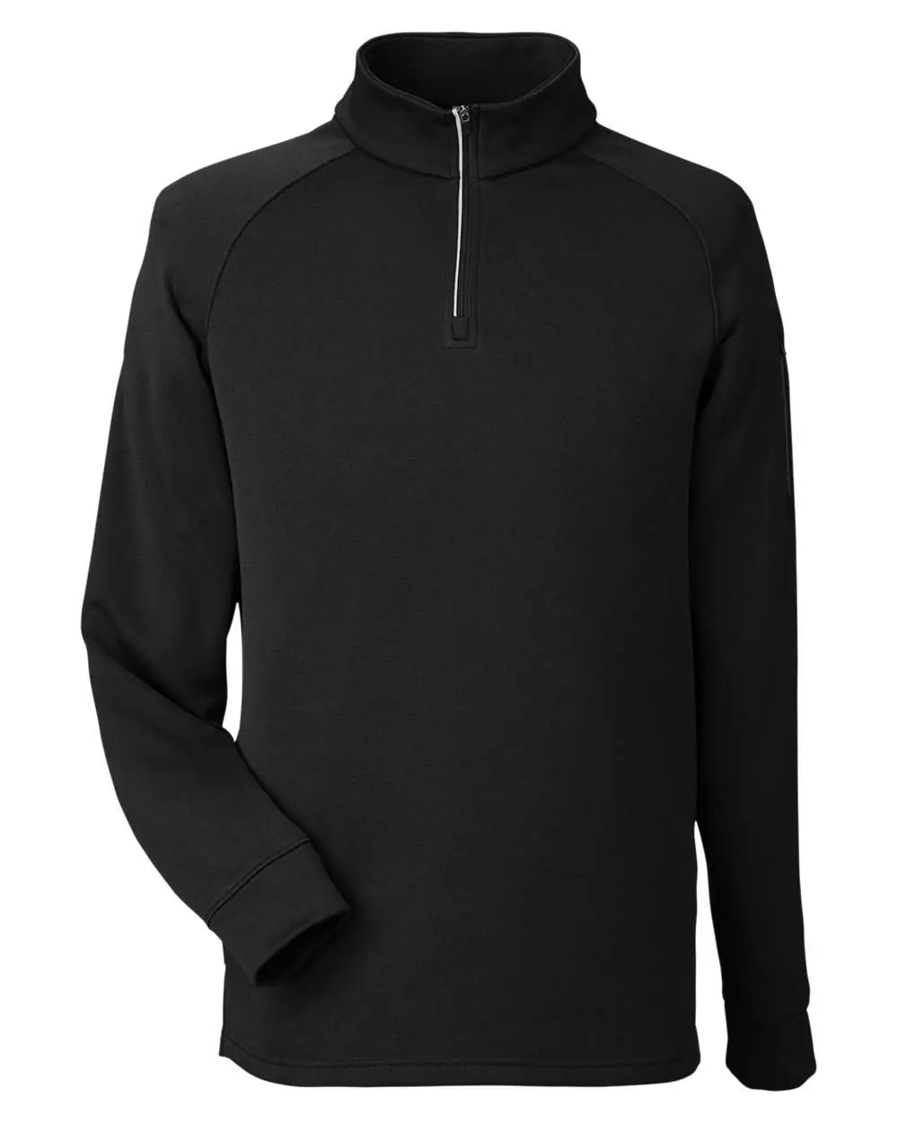 CORE365 Unisex Fusion ChromaSoft™ Fleece Quarter-Zip Pullover in Black