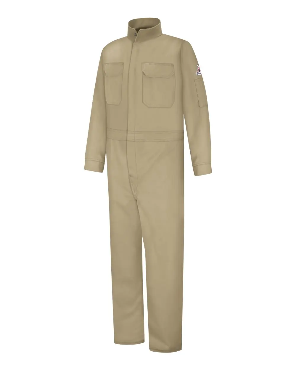 Bulwark Women's Premium Coverall with CSA Compliant Reflective Trim in Khaki