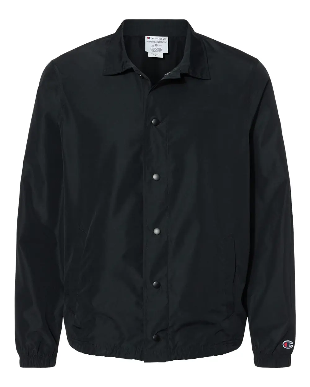 Champion Unisex Coach's Jacket in Black